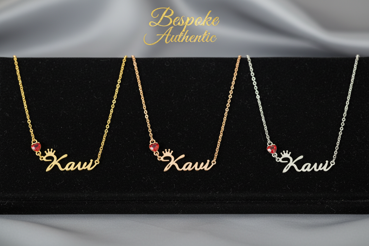 Collar Kavi - mismo diseño en 3 acabados