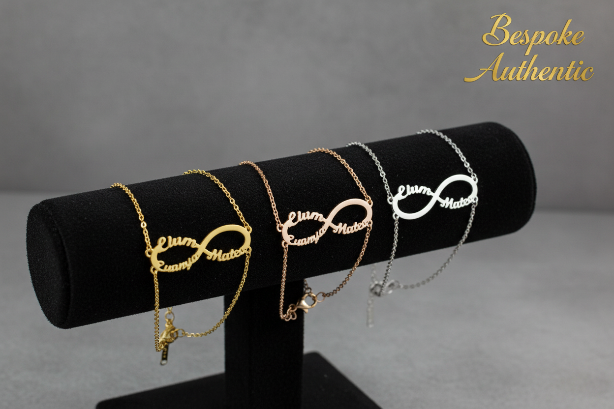 Pulsera infinito personalizada - 3 acabados