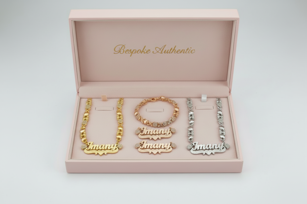 Set rope chain Imani - con pulseras visibles arriba